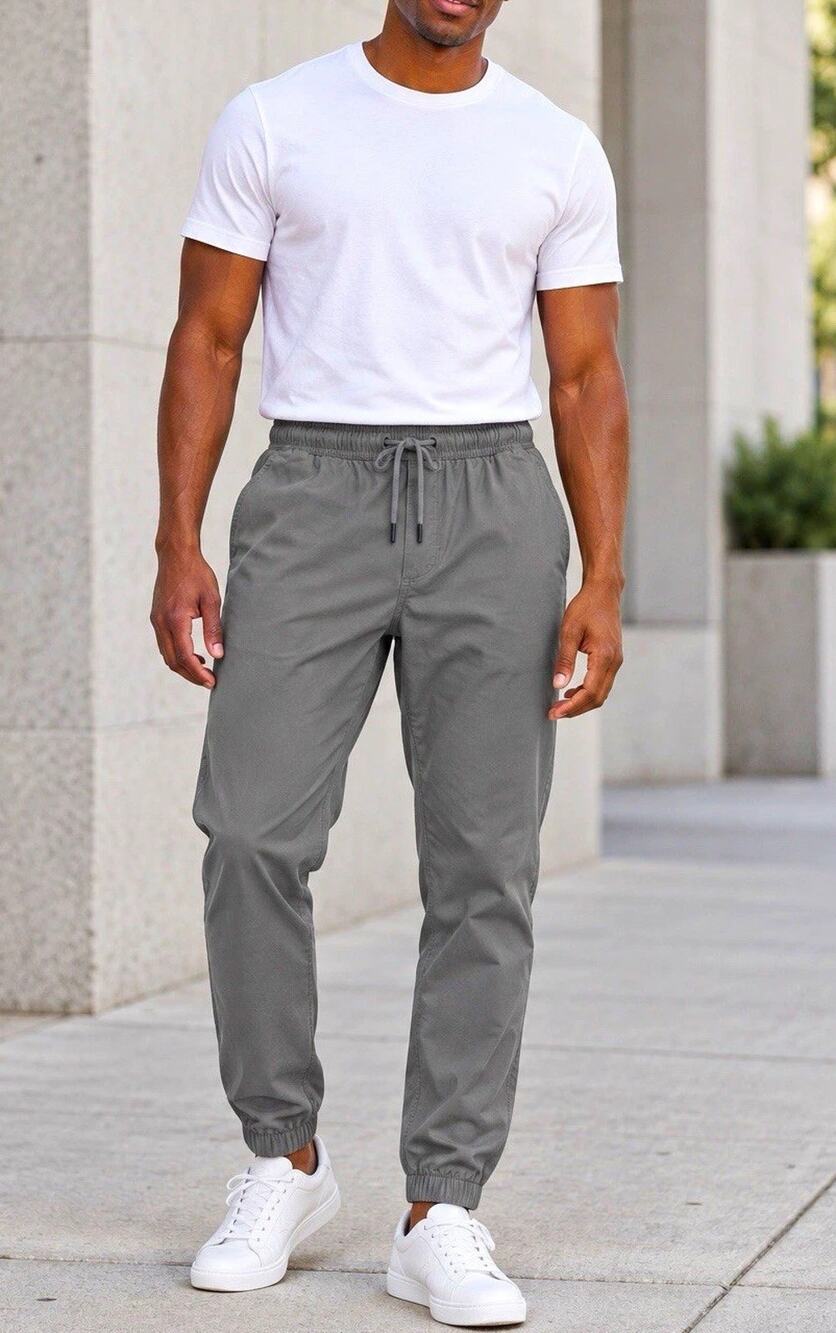 Old Navy Modern Jogger Pants Mens L Gray 30" Inseam Drawstring Built-In Flex NWT